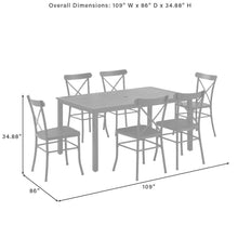 Load image into Gallery viewer, Astrid 7Pc Outdoor Metal Dining Set Matte Black - Dining Table & 6 Chairs