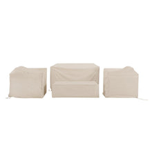 Load image into Gallery viewer, 4Pc Furniture Cover Set Tan - Loveseat, 2 Chairs, & Coffee