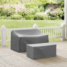 Load image into Gallery viewer, 2Pc Furniture Cover Set Gray - Loveseat & Coffee Table