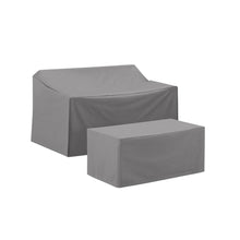 Load image into Gallery viewer, 2Pc Furniture Cover Set Gray - Loveseat & Coffee Table