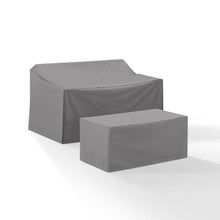 Load image into Gallery viewer, 2Pc Furniture Cover Set Gray - Loveseat & Coffee Table