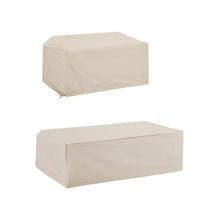 Load image into Gallery viewer, 2Pc Furniture Cover Set Tan - Loveseat & Coffee Table