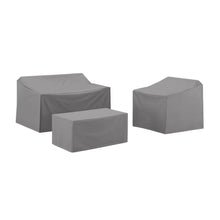 Load image into Gallery viewer, 3Pc Furniture Cover Set Gray - Loveseat, Chair, & Coffee Table