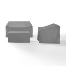 Load image into Gallery viewer, 3Pc Furniture Cover Set Gray - Loveseat, Chair, & Coffee Table