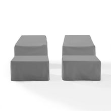 Load image into Gallery viewer, 4Pc Furniture Cover Set Gray - 2 Arm Chairs & 2 Ottomans