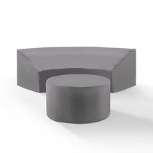 Load image into Gallery viewer, Catalina 2Pc Furniture Cover Set Gray - Round Sectional Sofa & Coffee Table