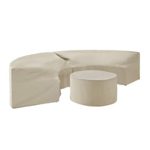 Load image into Gallery viewer, Catalina 3Pc Furniture Cover Set Tan - 2 Round Sectional Sofas & Coffee Table