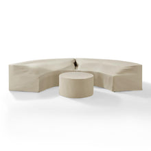 Load image into Gallery viewer, Catalina 3Pc Furniture Cover Set Tan - 2 Round Sectional Sofas & Coffee Table