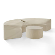 Load image into Gallery viewer, Catalina 3Pc Furniture Cover Set Tan - 2 Round Sectional Sofas & Coffee Table