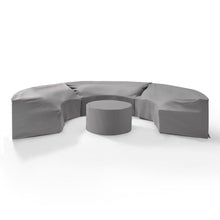 Load image into Gallery viewer, Catalina 4Pc Furniture Cover Set Gray - 3 Round Sectional Sofas & Coffee Table