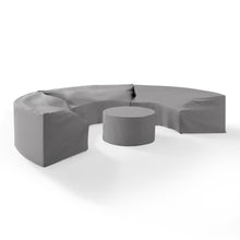 Load image into Gallery viewer, Catalina 4Pc Furniture Cover Set Gray - 3 Round Sectional Sofas & Coffee Table