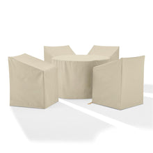 Load image into Gallery viewer, 5Pc Round Outdoor Dining Furniture Cover Set