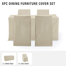 Load image into Gallery viewer, 5Pc Outdoor Dining Furniture Cover Set