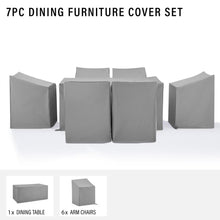 Load image into Gallery viewer, 7Pc Outdoor Dining Furniture Cover Set