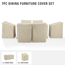 Load image into Gallery viewer, 7Pc Outdoor Dining Furniture Cover Set