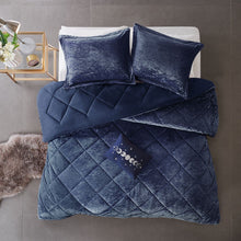 Load image into Gallery viewer, Olliix Felicia 100% Polyester Crushed Comforter Set By Intelligent Design ID10-1974