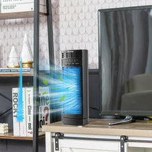 Load image into Gallery viewer, 14 Inch Mini Oscillating Tower Fan Electric Desk Fan with 3 Speed and Timer-Black