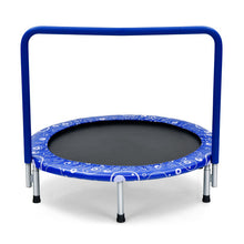 Load image into Gallery viewer, 36 Inch Kids Trampoline Mini Rebounder with Full Covered Handrail -Blue