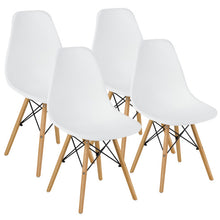 Load image into Gallery viewer, Set of 4 Modern DSW Dining Side Chair Wood Legs-White