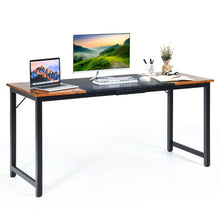Load image into Gallery viewer, 63 Inch Home Office Computer Desk with Heavy Duty Steel Frame