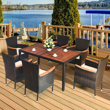 Load image into Gallery viewer, 7 Pcs Outdoor Patio Dining Set Garden Dining Set