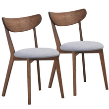 Load image into Gallery viewer, Set of 2 Dining Chairs Upholstered Curved Back Side
