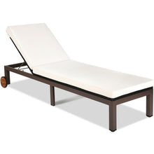 Load image into Gallery viewer, Back Adjustable Cushioned Patio Rattan Lounge Chair