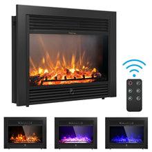 Load image into Gallery viewer, 28.5 inch Recessed Mounted Standing Fireplace Heater with 3 Flame Option