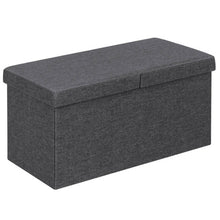 Load image into Gallery viewer, 30 Inch Folding Storage Ottoman with Lift Top-Dark Gray