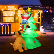 Load image into Gallery viewer, 6.5 Feet Outdoor Inflatable Christmas Tree Santa Decor with LED Lights