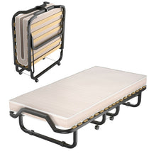 Load image into Gallery viewer, Folding Rollaway Bed Extra Guest with Memory Foam Mattress
