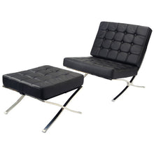 Load image into Gallery viewer, Black Accent Lounge Chair and Ottoman