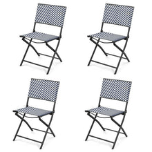 Load image into Gallery viewer, Set of 4 Patio Folding Rattan Dining Chairs for Camping and Garden