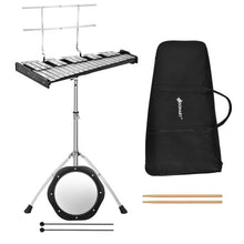 Load image into Gallery viewer, 32 Note Glockenspiel Xylophone Percussion Bell Kit with Adjustable Stand