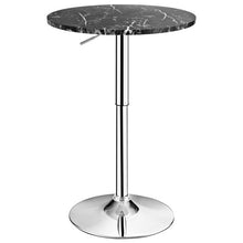 Load image into Gallery viewer, Round Height Adjustable Bistro Bar Table Black