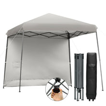 Load image into Gallery viewer, 10 x 10 Feet Pop Up Tent Slant Leg Canopy with Detachable Side Wall-Gray