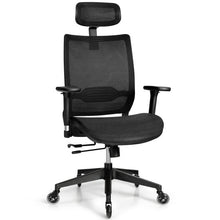 Load image into Gallery viewer, Adjustable Mesh Computer Chair with Sliding Seat and Lumbar Support-Black
