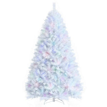 Load image into Gallery viewer, 7 Feet White Iridescent Tinsel Artificial Christmas Tree with Metal Stand
