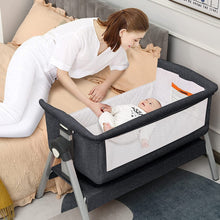 Load image into Gallery viewer, Portable Baby Bedside Sleeper with Adjustable Heights and Angle-Gray