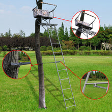 Load image into Gallery viewer, 16 Feet Two Man Tree Stand Hunting Ladder Stand with Seat Cushion