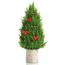 Load image into Gallery viewer, 18.5 Inch Tabletop Artificial Christmas Tree with 170 PE Branches and Pulp Stand