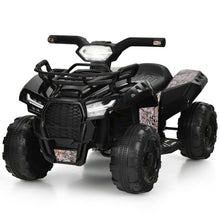 Load image into Gallery viewer, 6V Kids ATV Quad Electric Ride On Car with LED Light and MP3-Black