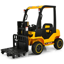 Load image into Gallery viewer, 12V Kids Ride On Forklift with Remote Control and Back Trunk-Yellow