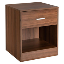 Load image into Gallery viewer, Modern Nightstand with Storage Drawer and Cabinet-Brown