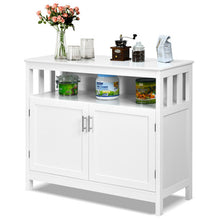 Load image into Gallery viewer, Kitchen Buffet Server Sideboard Storage Cabinet with 2 Doors and Shelf-White