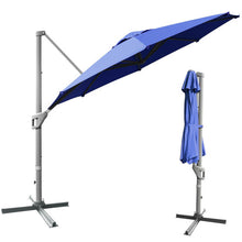Load image into Gallery viewer, 11ft Patio Offset Umbrella with 360° Rotation and Tilt System-Navy