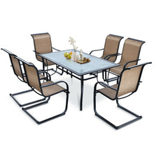 Load image into Gallery viewer, 7 Pieces Patio Dining Furniture Set with Rustproof Frame