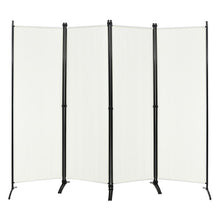 Load image into Gallery viewer, 4-Panel  Room Divider with Steel Frame-White