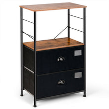 Load image into Gallery viewer, 2-Drawer Storage Shelf for Bedroom Closet Entryway-Black