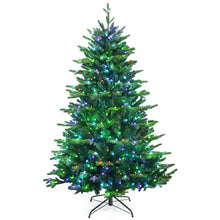 Load image into Gallery viewer, Pre-lit Artificial Hinged Christmas Tree with APP Controlled LED Lights-6 ft